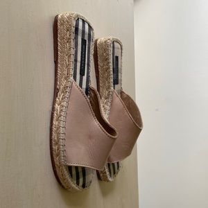 Burberry Tan Leather Slide/Sandal